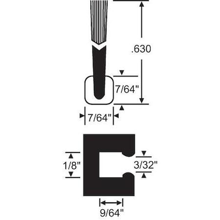 Strybuc .630 Skirting Weatherseal 900-17453B